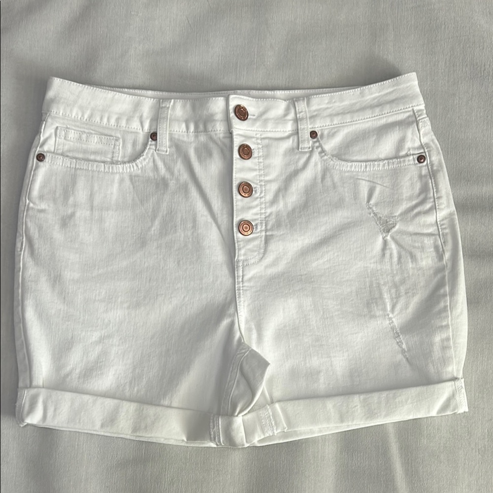 LC Lauren Conrad White Jean Shorts Classic Style